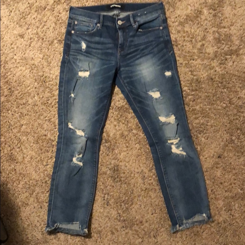 Express Ankle Crop Jeans (sz: 8)